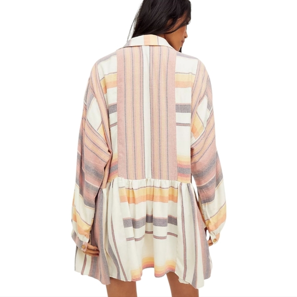 Free People Sunset Shirtdress Oversized Womens XS - Picture 2 of 9